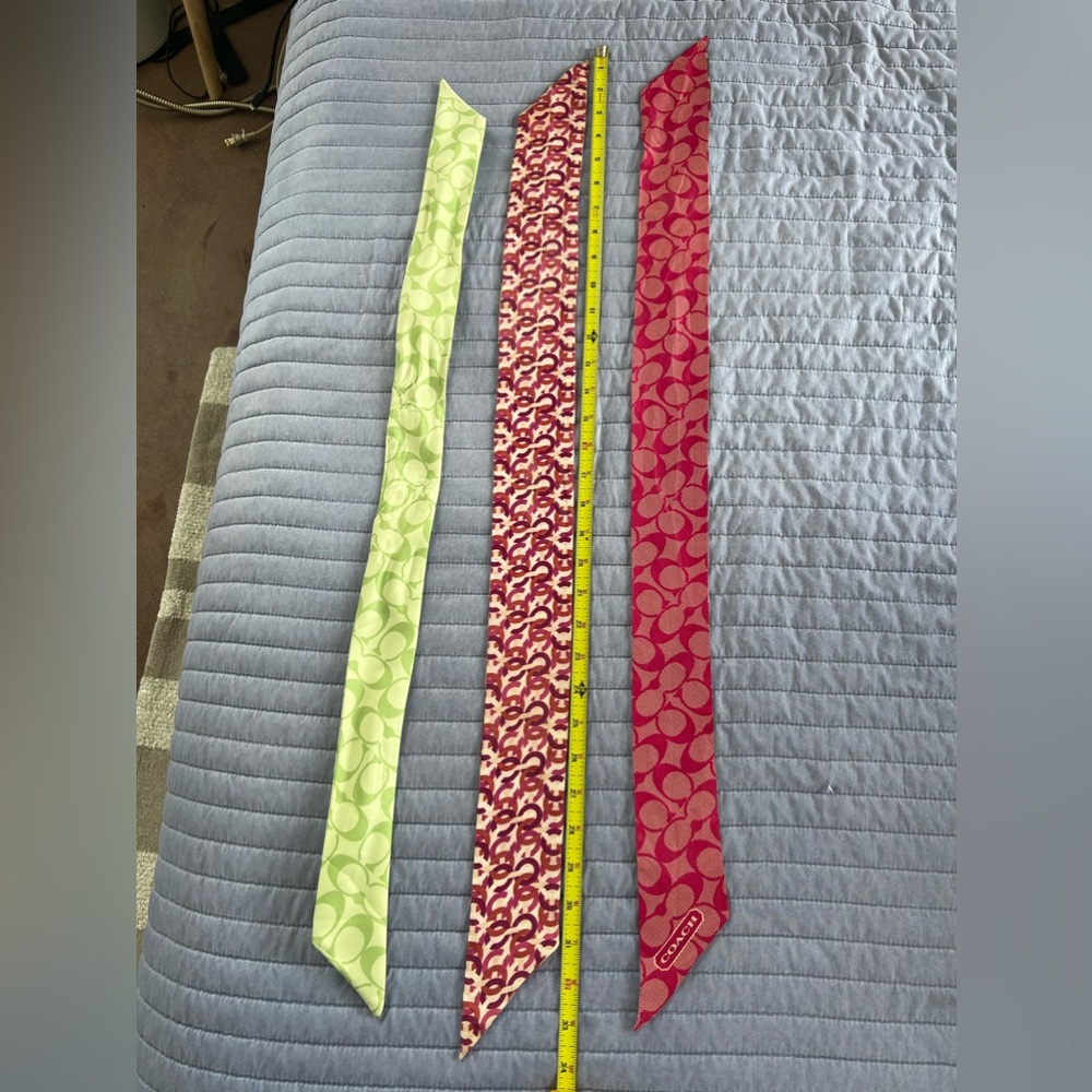 Set of 3 Vintage Coach Scarves